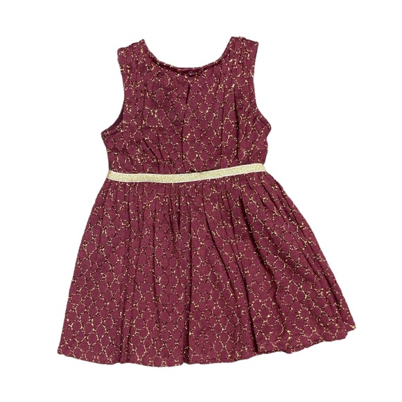 2T gold & maroon dress - Picture 2 of 2